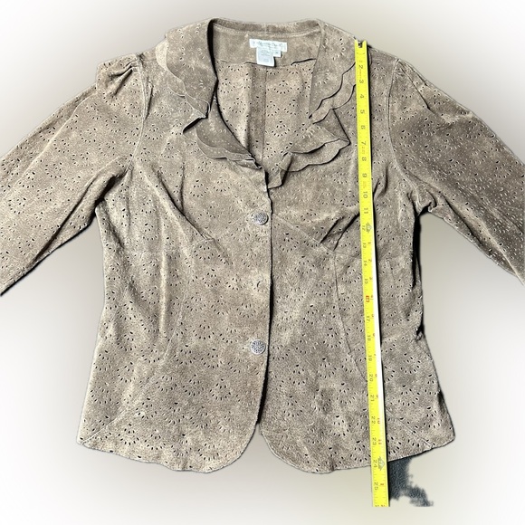 Coldwater Creek Suede Leather Jacket - Picture 7 of 7